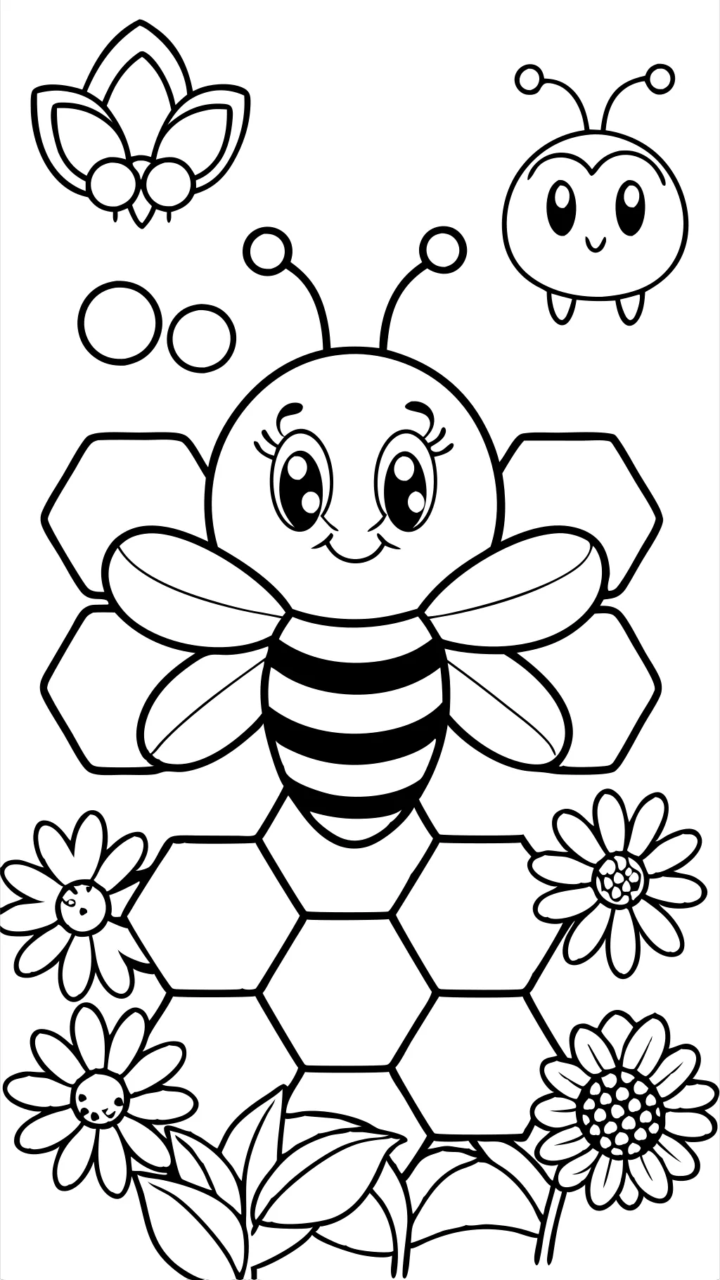 bee coloring pages printable